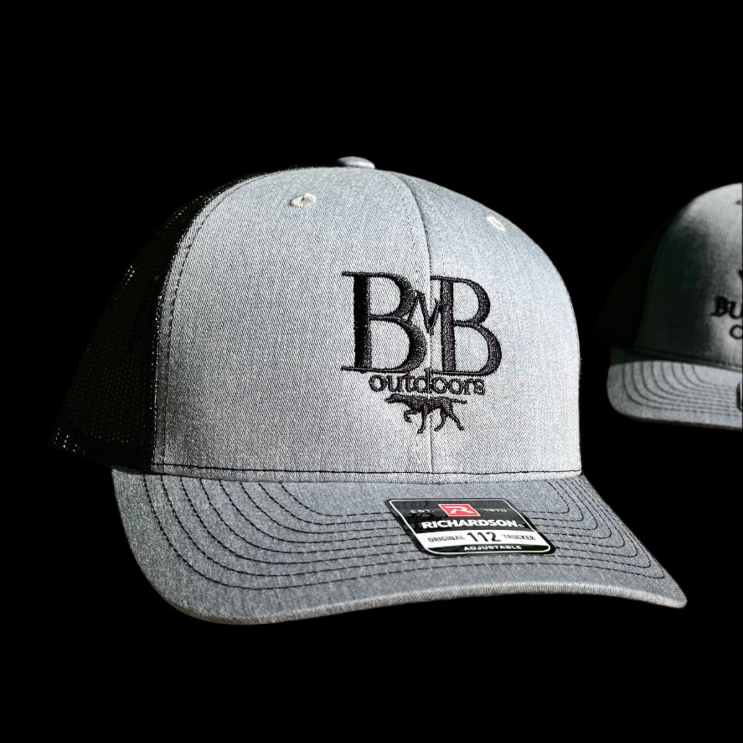 BNB Richardson 112 Trucker Cap (Heather Grey/Black)