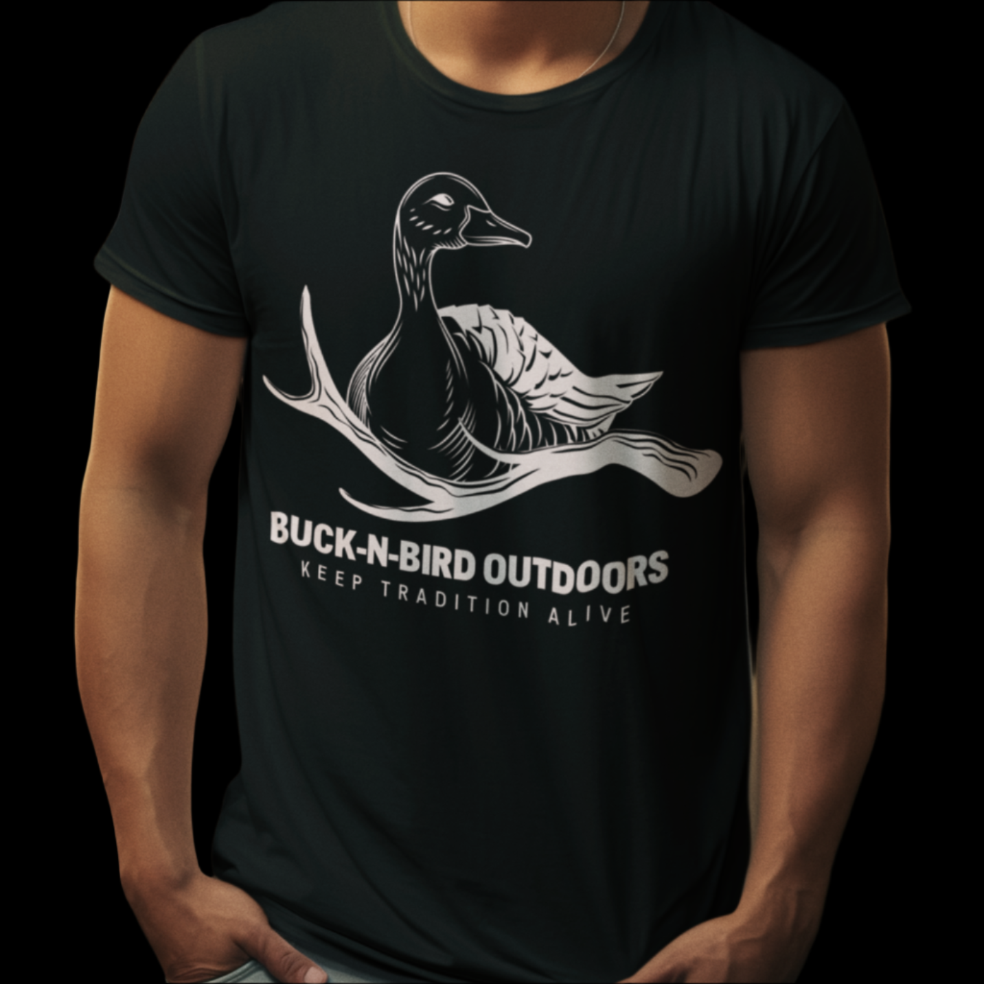 USA-Made Buck-N-Bird 100% Cotton T-Shirt