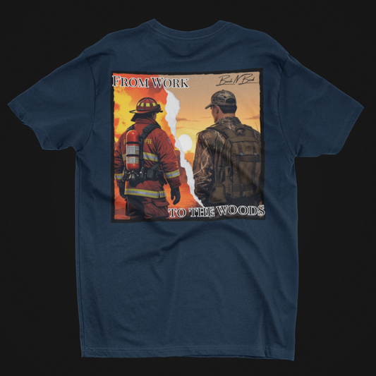 From work to the woods Fireman USA-Made Ringspun T-Shirt