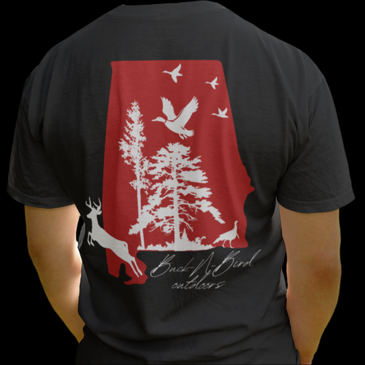 USA-Made Alabama Hunting 100% Cotton T-Shirt