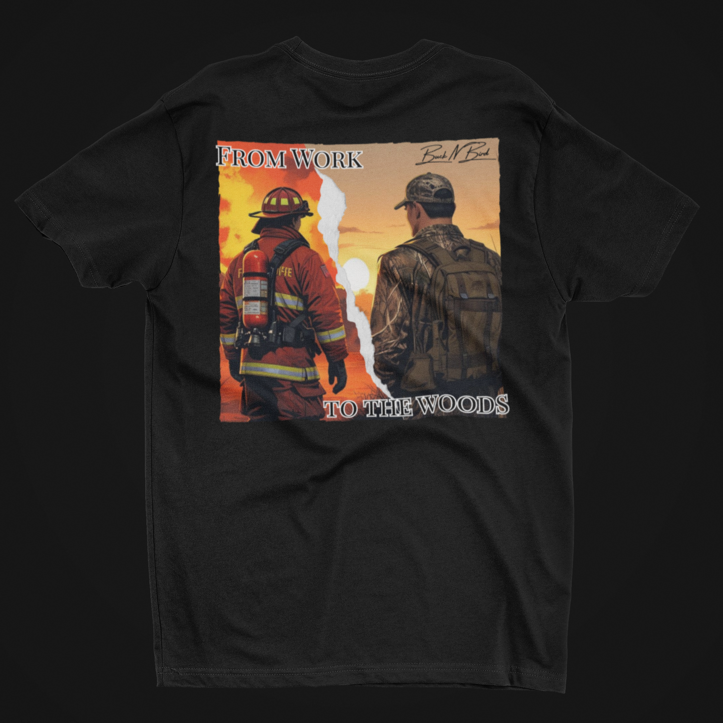 From work to the woods Fireman USA-Made Ringspun T-Shirt